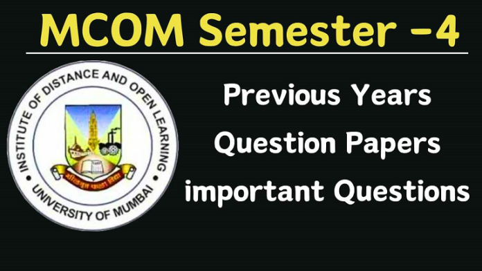 mcom question paper